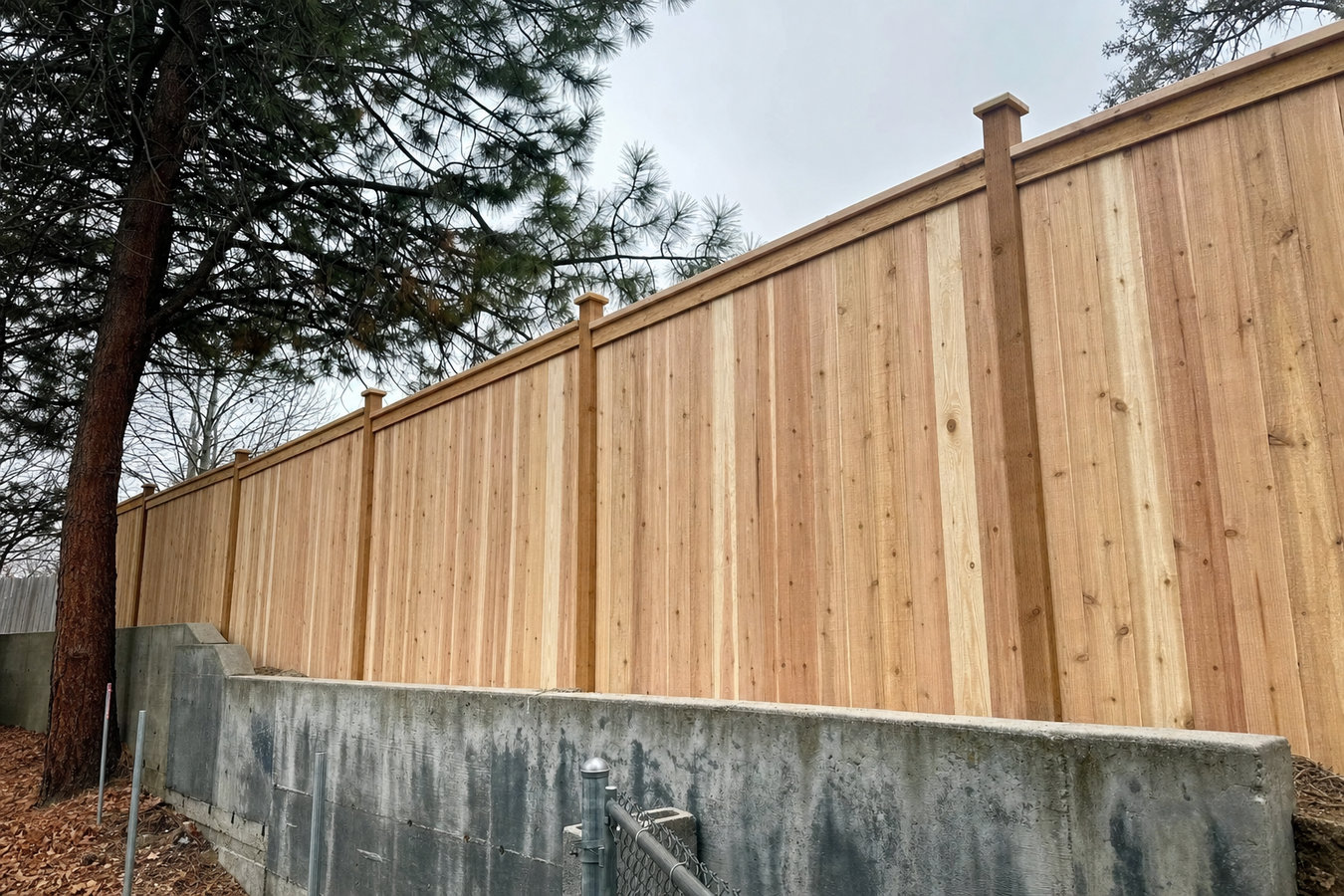 Wood and privacy fence installation